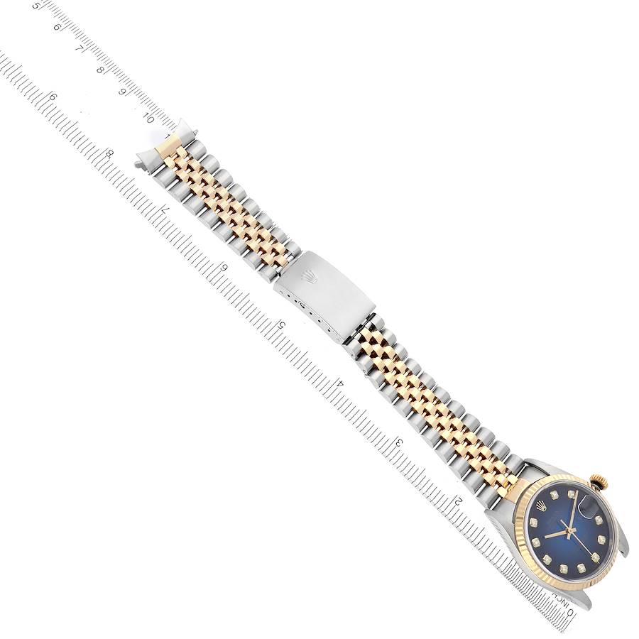 Rolex Datejust Vignette Diamond Steel Yellow Gold Mens Watch 16233