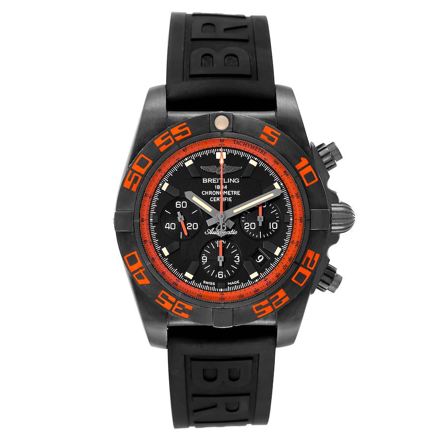 Breitling Chronomat B01 Raven Blacksteel Mens Watch MB0111