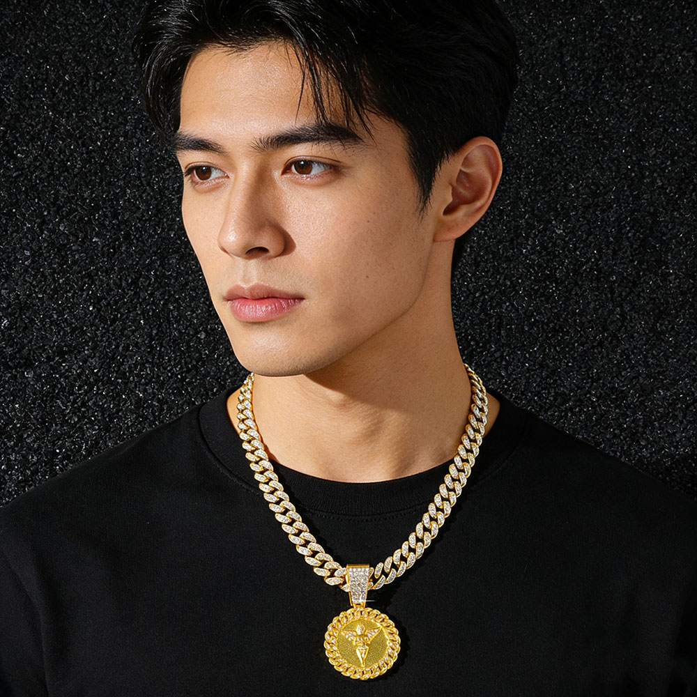 Guardian Angel Iced Out Pendant: Divine Protection, Abundance & Spiritual Harmony