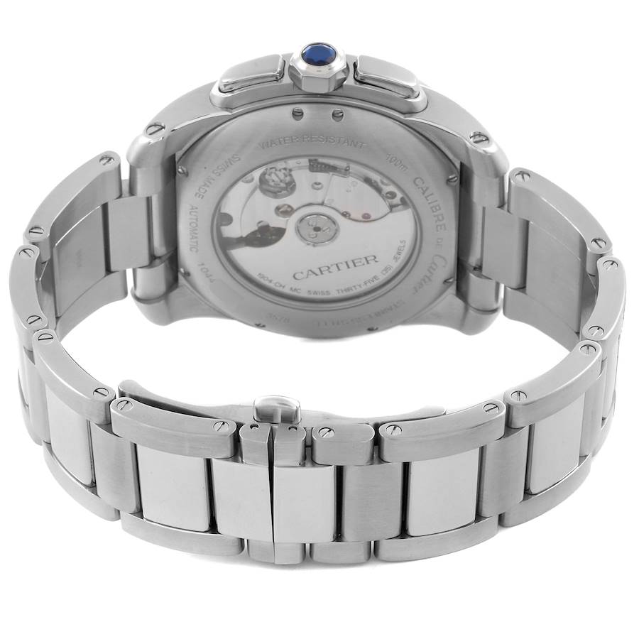 Cartier Calibre Chronograph Steel Mens Watch W7100045