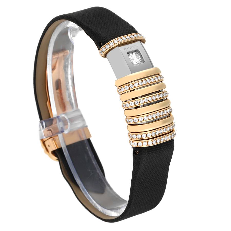 Cartier Declaration Yellow Gold Titanium Diamond Ladies Watch WT000150 Box