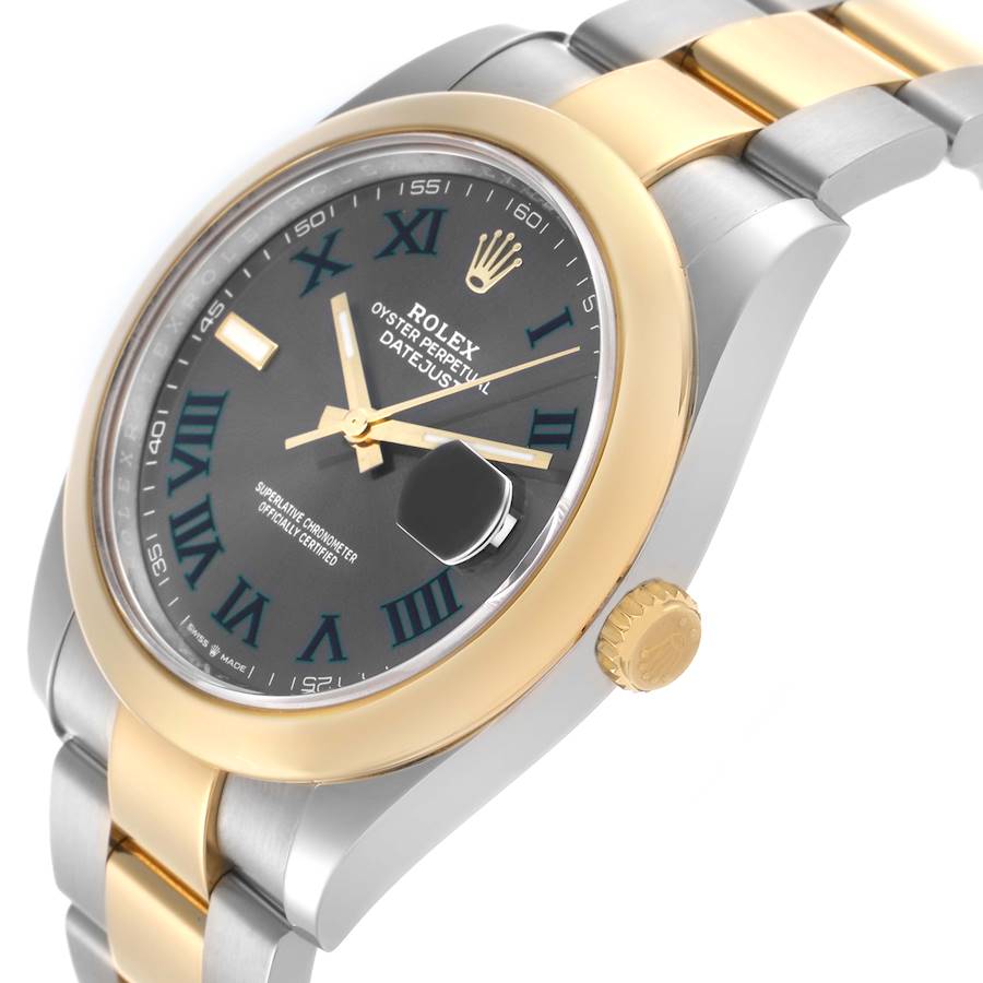 Rolex Datejust 41 Steel Yellow Gold Wimbledon Dial Mens Watch 126303