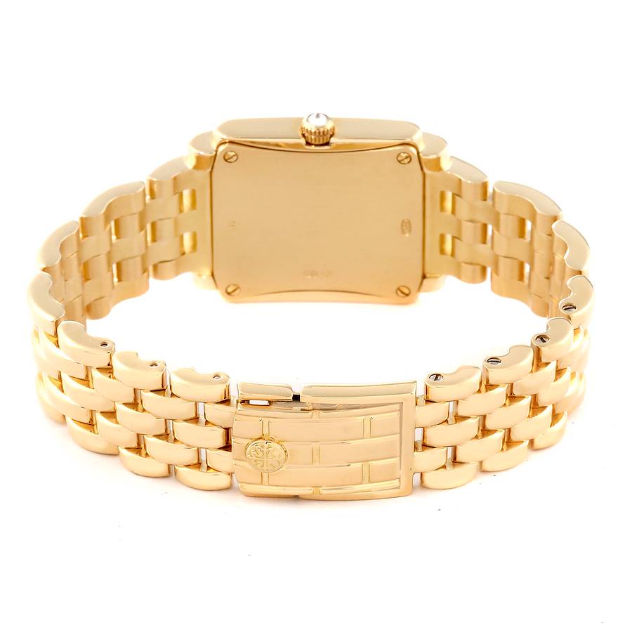 Patek Philippe Gondolo Yellow Gold Mother Of Pearl Diamond Dial Ladies Watch 4825 Papers