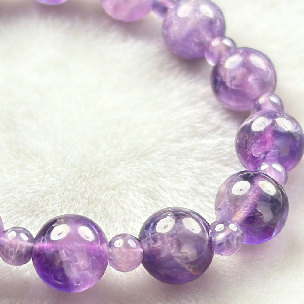 10mm Amethyst Gradient Bracelet | Calm, Clarity & Spiritual Balance
