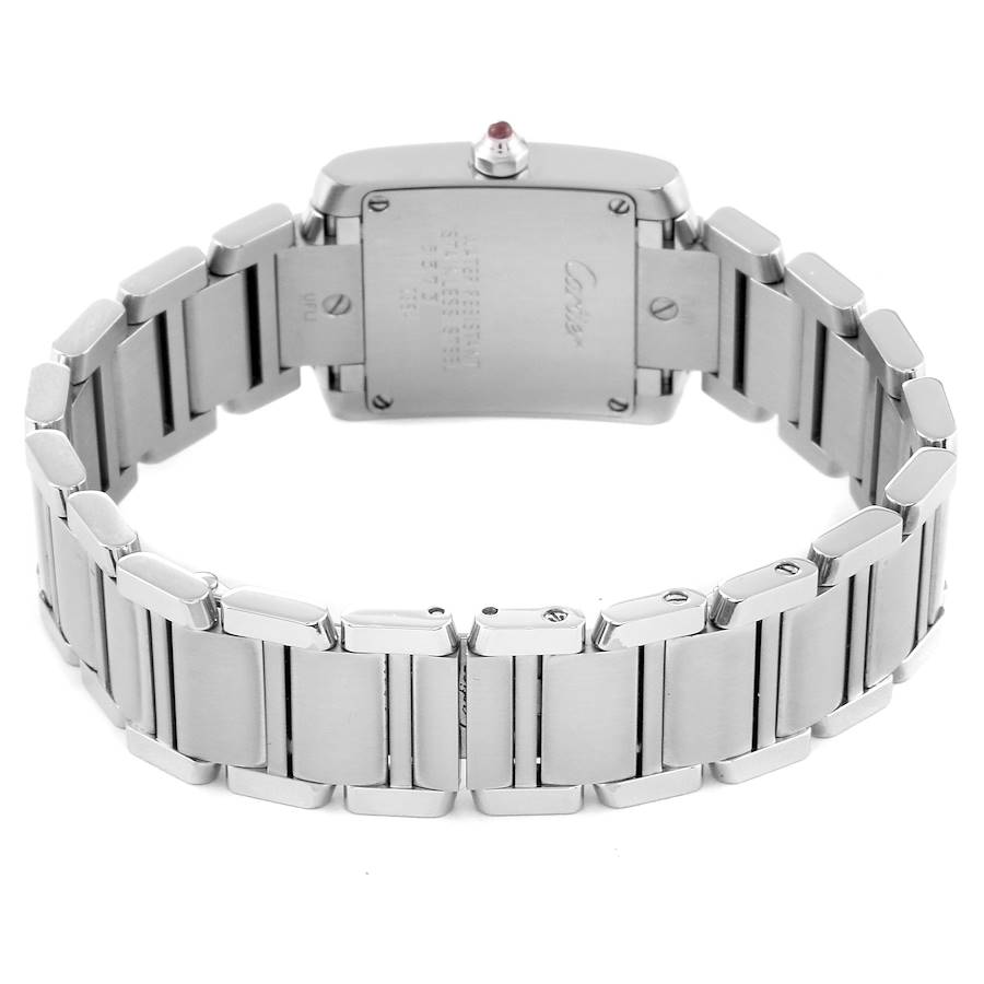 Cartier Tank Francaise Raspberry Dial Limited Edition Steel Ladies Watch W51030Q3