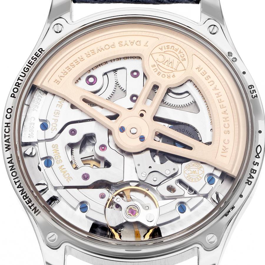 IWC Portuguese Perpetual Calendar White Gold Mens Watch IW503703
