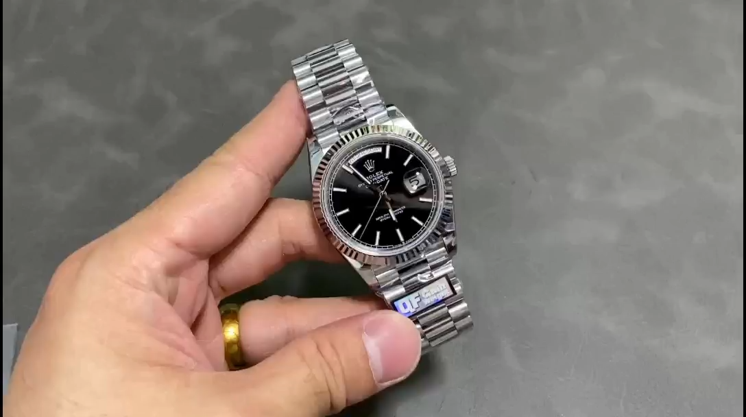 Rolex Day Date 40 Platinum Black Dial M228236 0003 Men's Watch