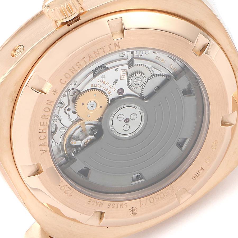 Vacheron Constantin Quai De L'ile Day Date Power Reserve Rose Gold Mens Watch 85050