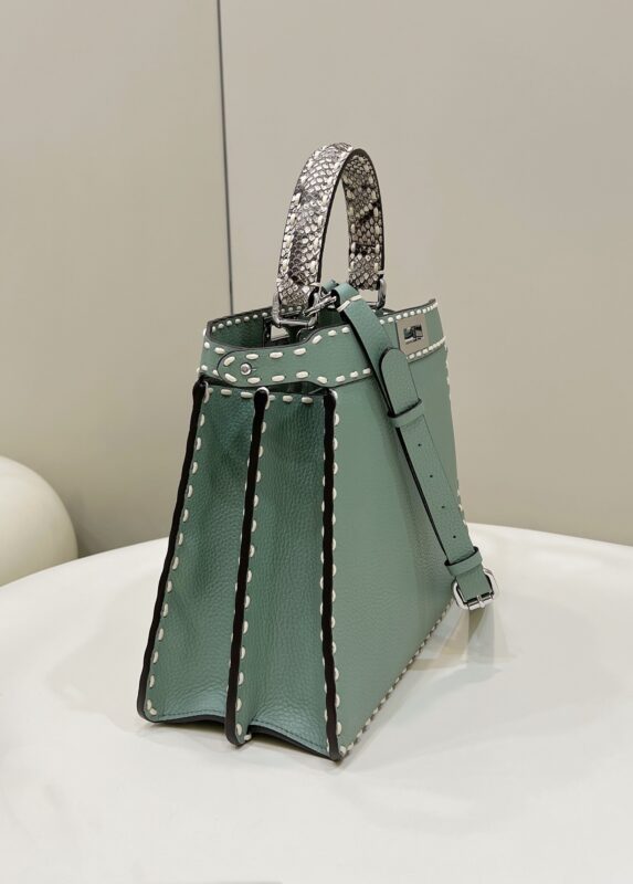 Replica Fendi Peekaboo Green Python Handle