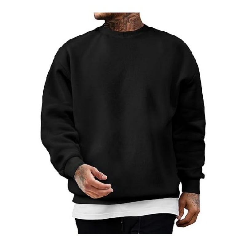 Men's Casual Crewneck Cotton Pullover Sweatshirts