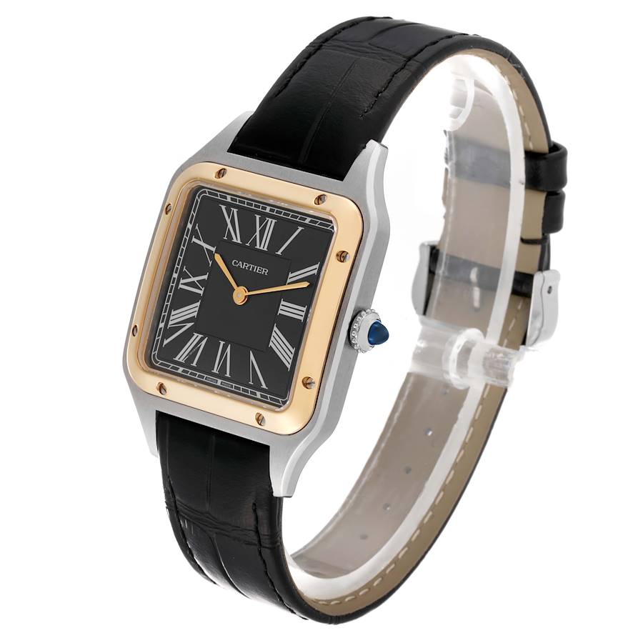 Cartier Santos Dumont Large Le 14 Bis Limited Edition Steel Yellow Gold Mens Watch W2SA0015