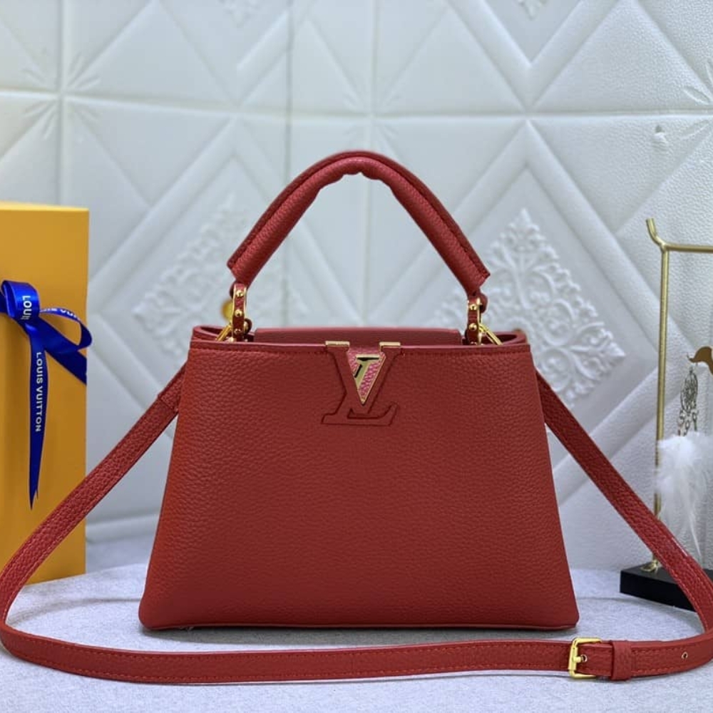 Louis Vuitton Capucines BB Bag Scarlet Red 27Cm M52689