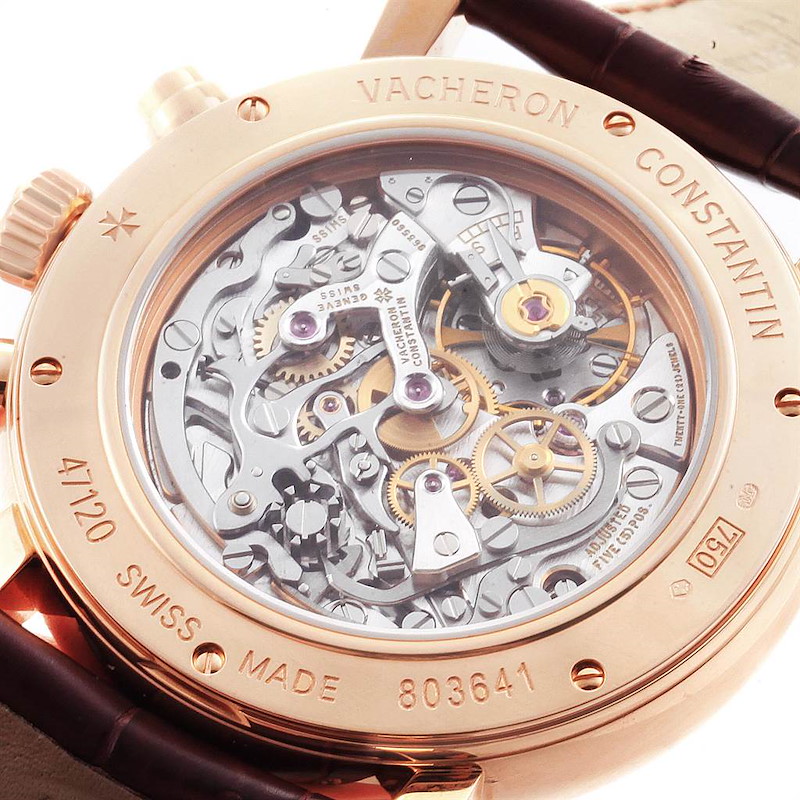 Vacheron Constantin Malte Rose Gold Manual Chronograph Mens Watch 47120