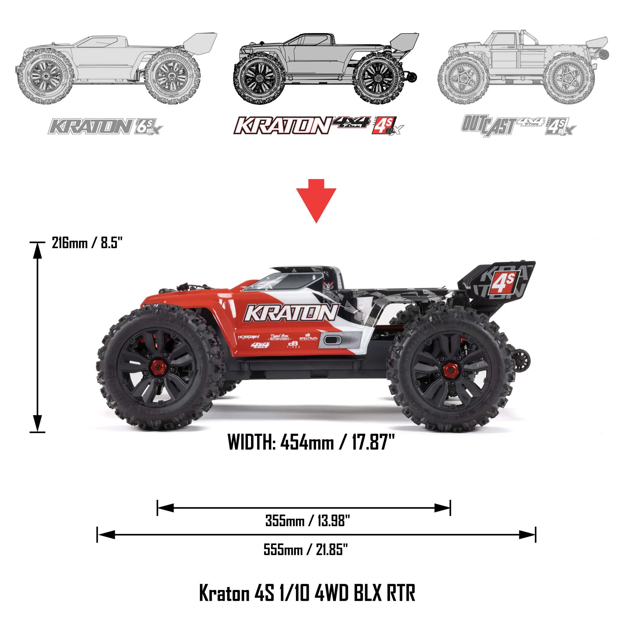 ARRMA Kraton 4X4 4S Brushless 1/10TH 4WD Speed Monster truck Green