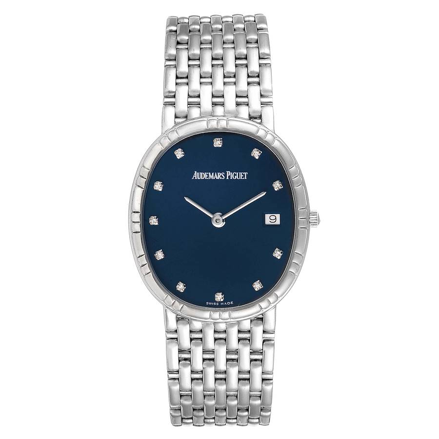 Audemars Piguet White Gold Blue Diamond Dial Ladies Watch