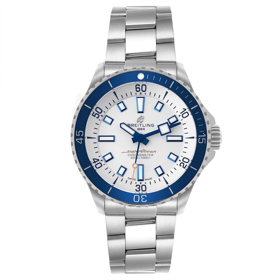 Breitling Superocean 42mm White Dial Steel Mens Watch A17375