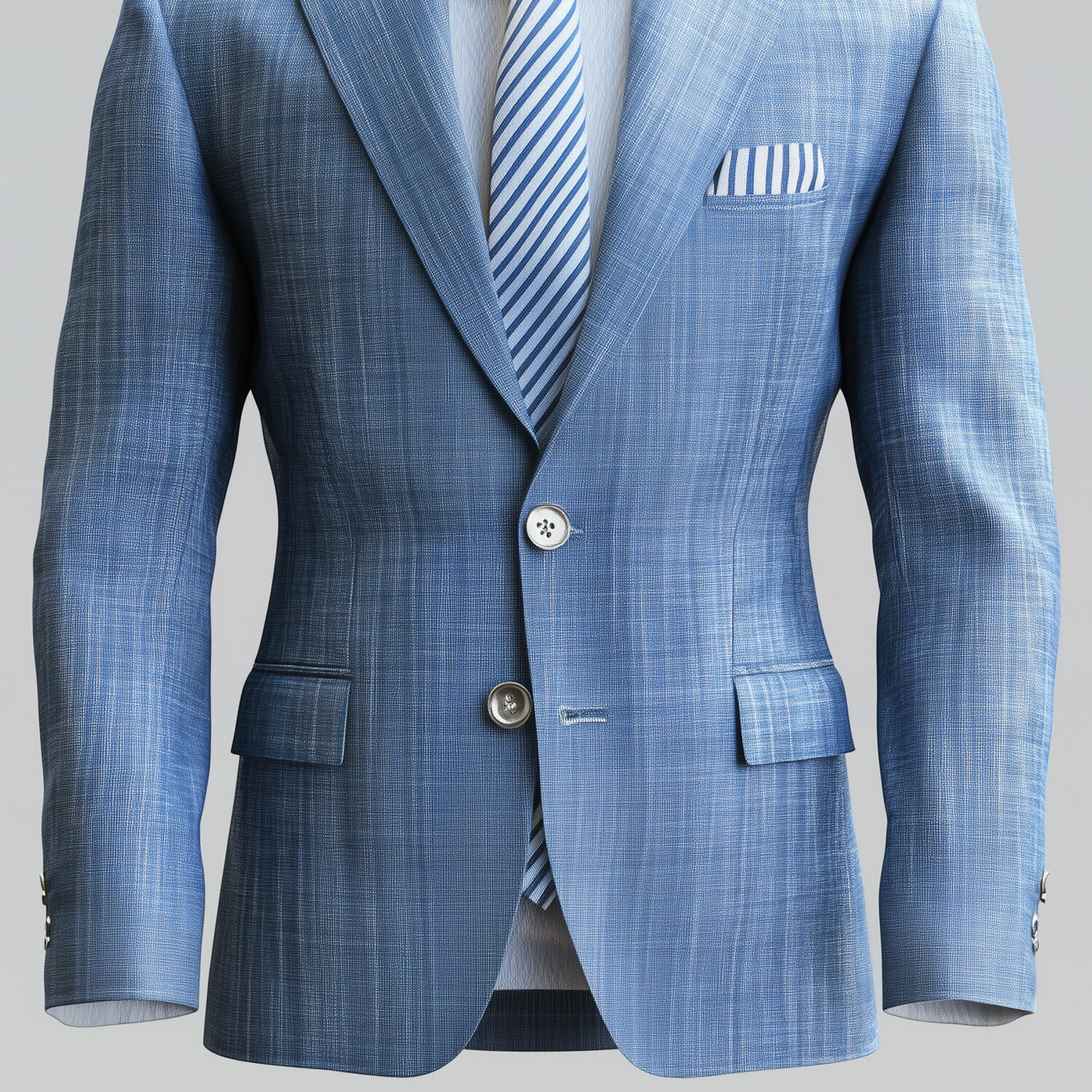 Men's Business Notch Lapel Long Sleeve Two Button Blazer