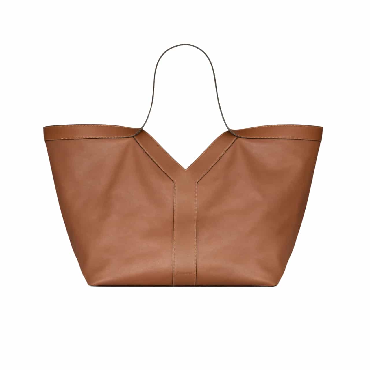 Saint Laurent Y Tote In Leather Bag Brown 37cm 817602aaec36359