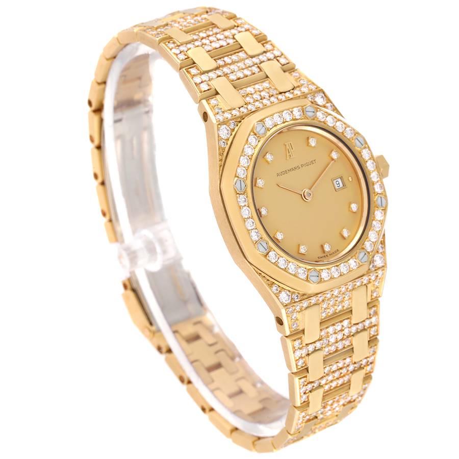 Audemars Piguet Royal Oak Yellow Gold Diamond Ladies Watch