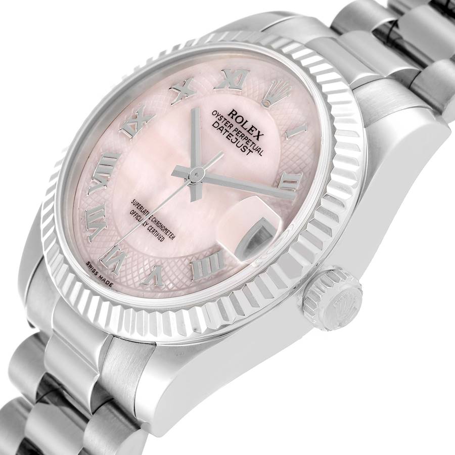 Rolex President Midsize White Gold Mother of Pearl Dial Ladies Watch 178279