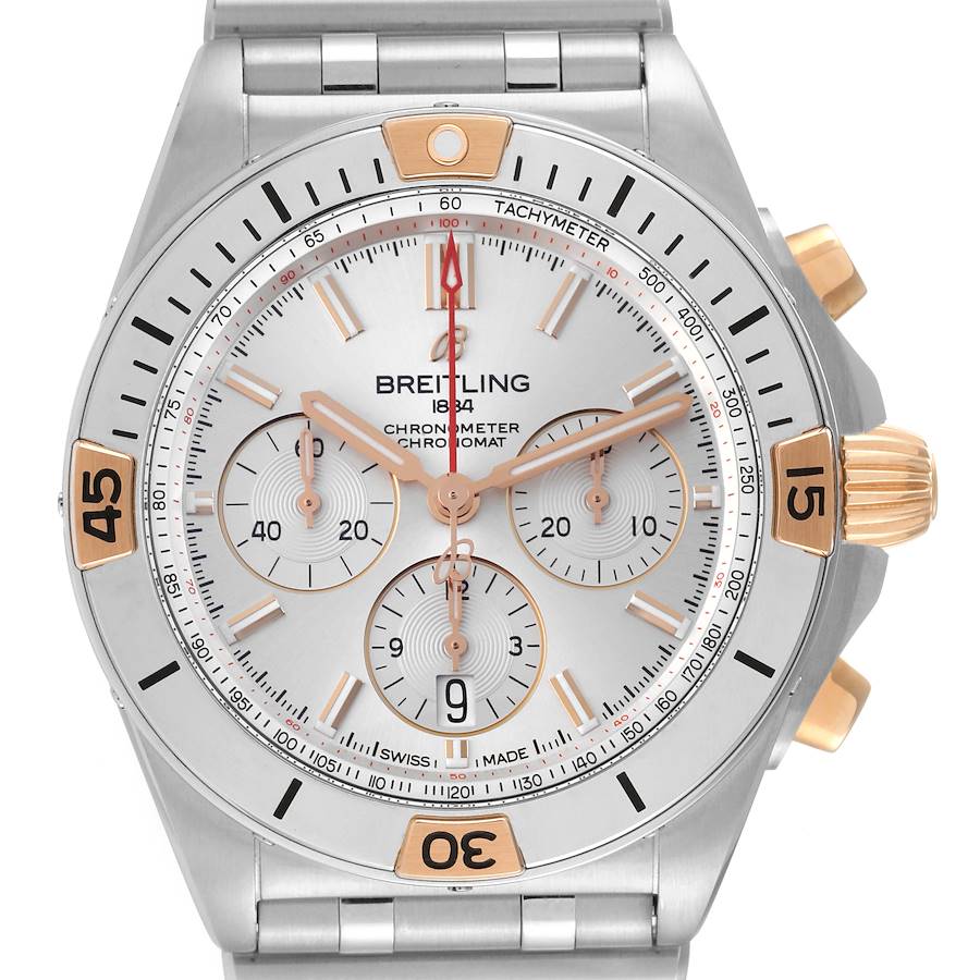 Breitling Chronomat B01 Stainless Steel Silver Dial Mens Watch IB0134
