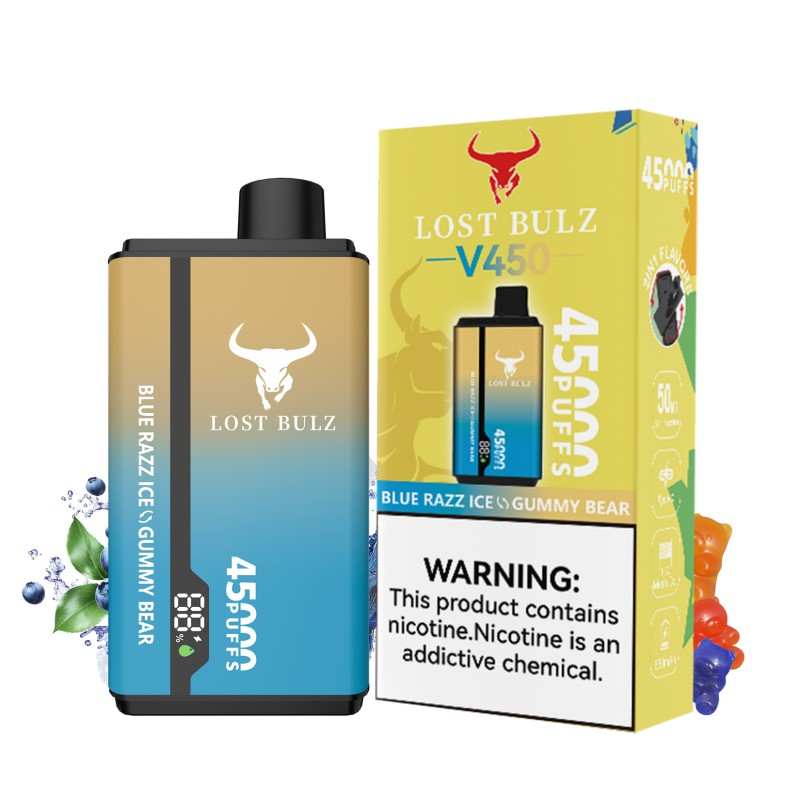 🔥 Lost Bulz V450 45K Puffs Disposable Vape | 2% Nikotyny 💨 45 000 Puffów | Pakiet 10 sztuk | Szybka wysyłka z Polski 1–3 dni 🚚🇵🇱