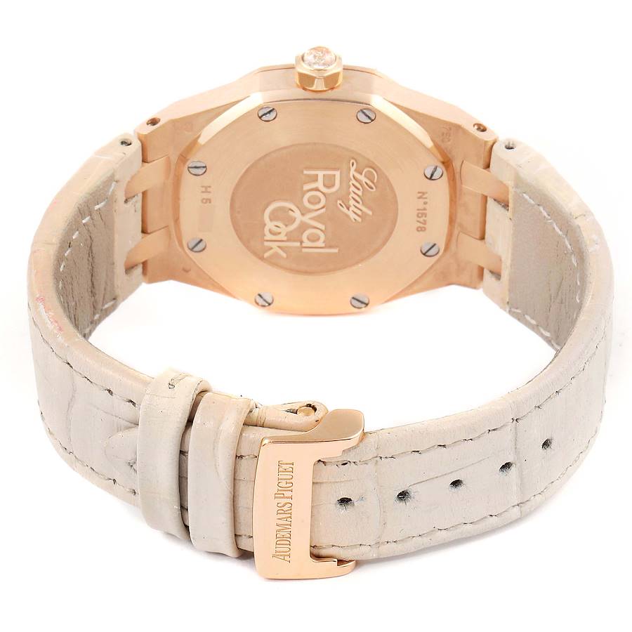 Audemars Piguet Royal Oak 33mm Rose Gold Diamond Ladies Watch 67621OR