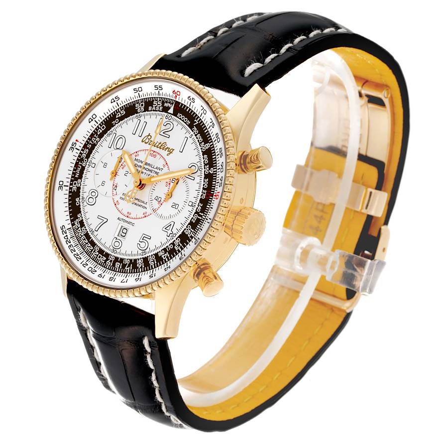 Breitling Navitimer Montbrillant Yellow Gold Limited Edition Mens Watch K21330