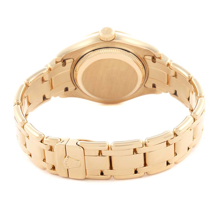 Rolex Pearlmaster Yellow Gold Diamond Dial Bezel Watch 80298
