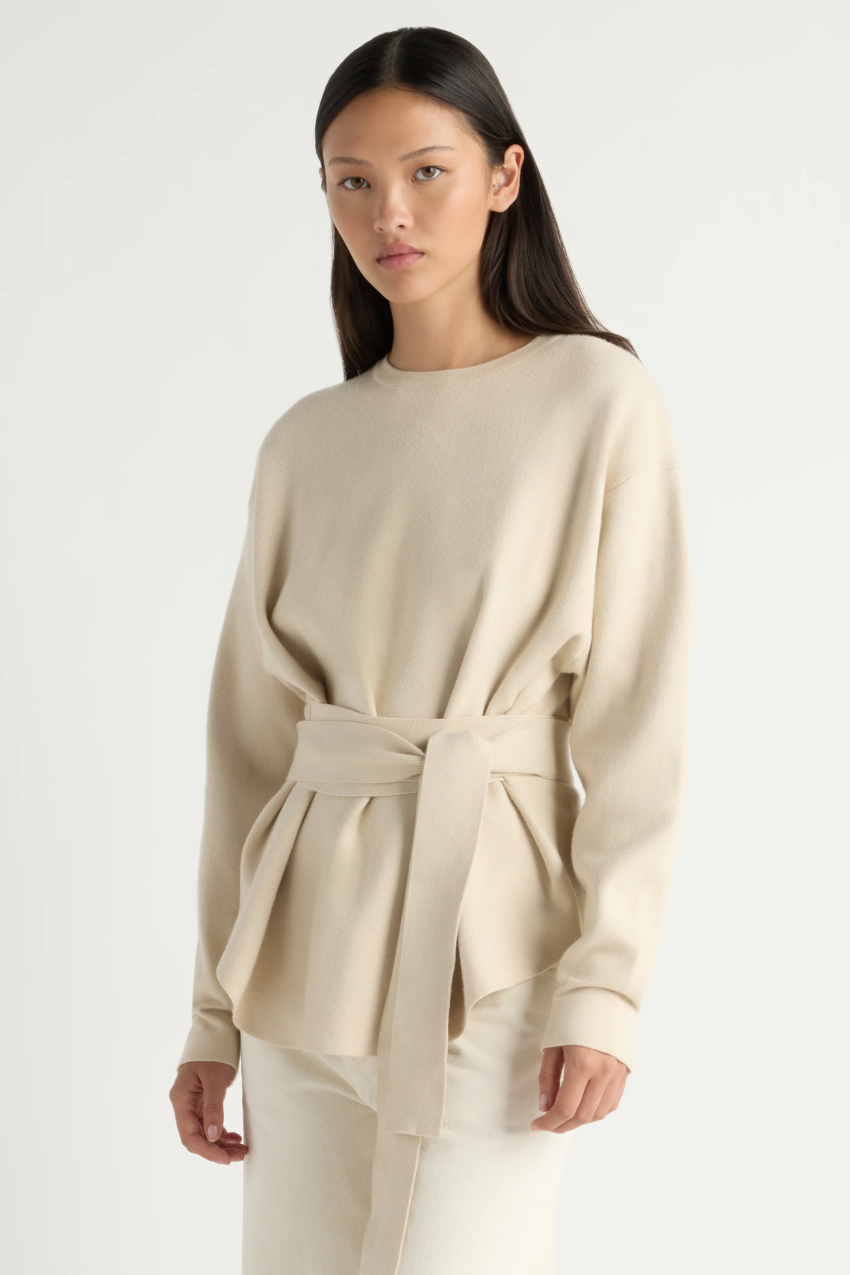 Nara Tie-Front Knit Sweater