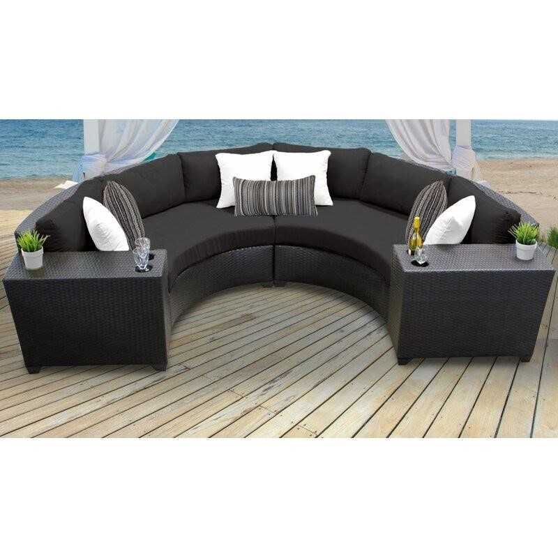 Tegan Wicker/Rattan 4 - Person Seating Group with Cushions