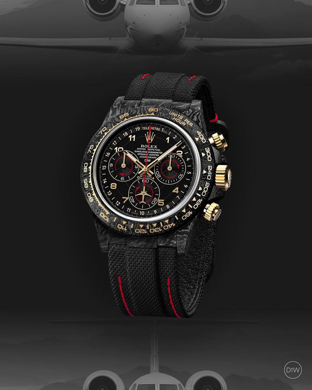 NTPT Carbon Rolex DiW Daytona "AVIA BLACK"