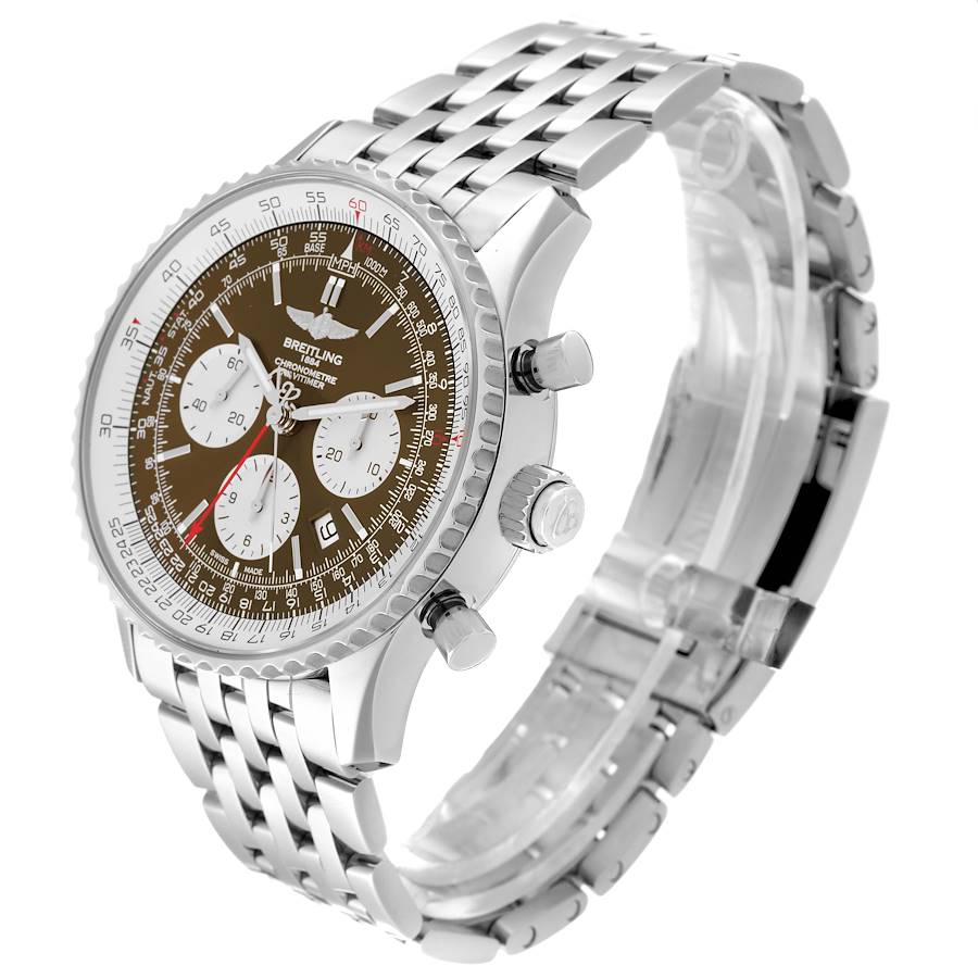Breitling Navitimer Rattrapante Chronograph Steel Mens Watch AB0310