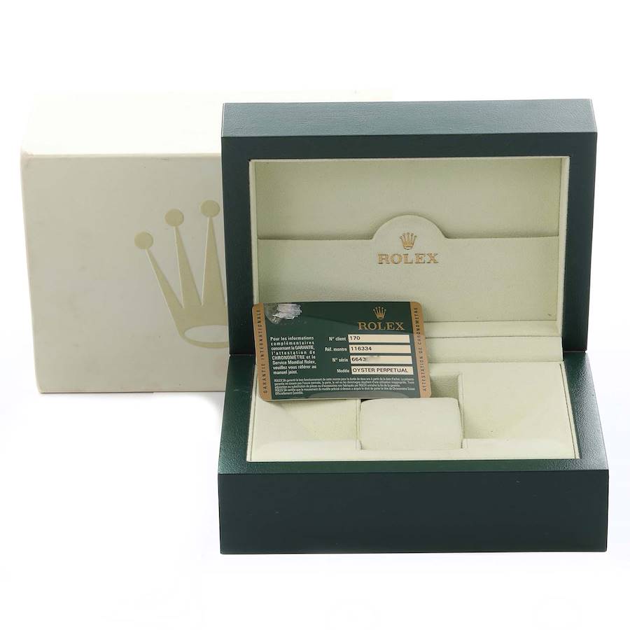 Rolex Datejust II 41 Steel White Gold Blue Numerals Mens Watch 116334