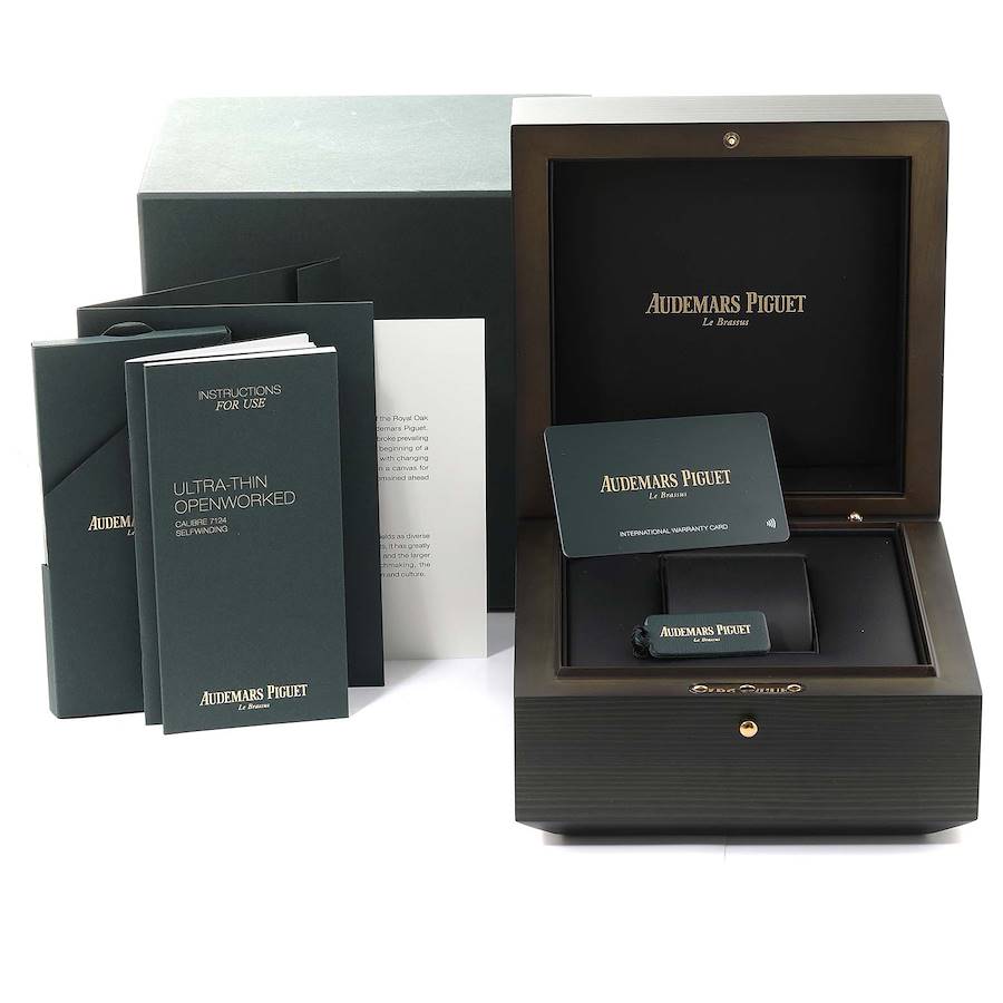 Audemars Piguet Royal Oak Jumbo Ultra -Thin Openworked 50th Anniversary Rose Gold Mens Watch 16204OR