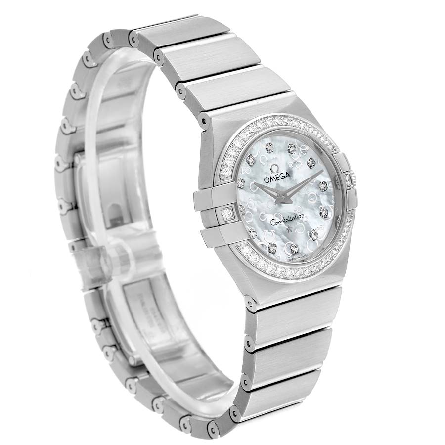 Omega Constellation Quartz 27 MOP Diamond Watch 123.15.27.60.55.006
