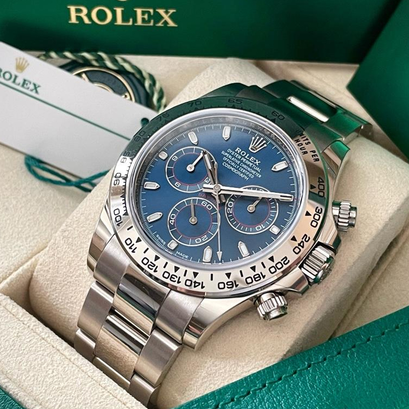 Rolex Cosmograph "Ghost" Daytona 40mm Bule 18ct White Gold m116509 Series in 2022 Unworn