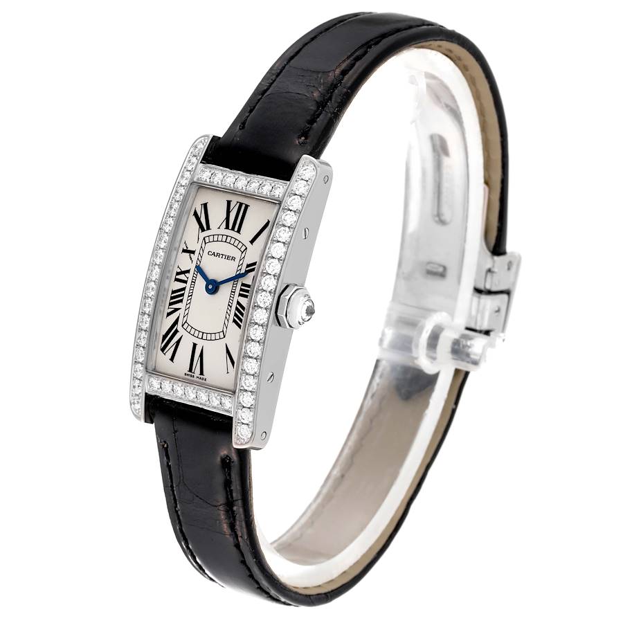 Cartier Tank Americaine White Gold Diamond Ladies Watch WB707331