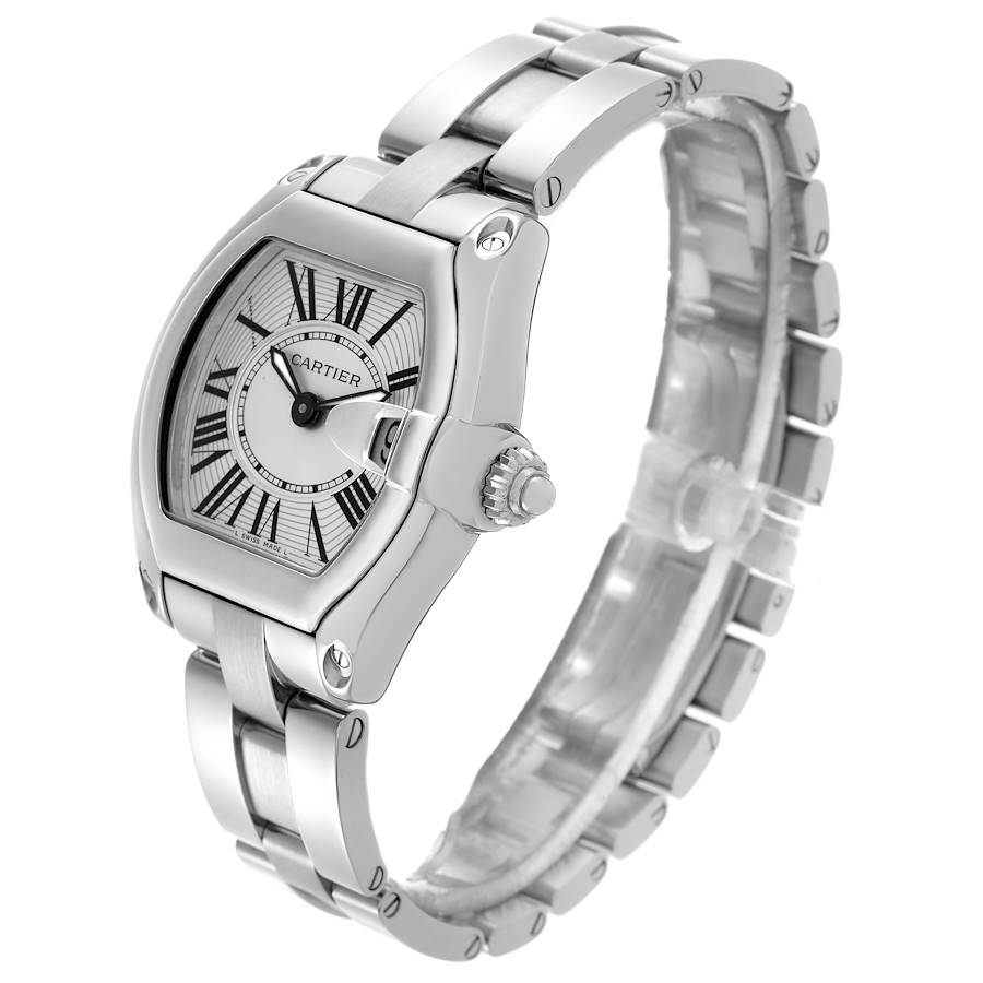Cartier Roadster Small Silver Dial Steel Ladies Watch W62016V3