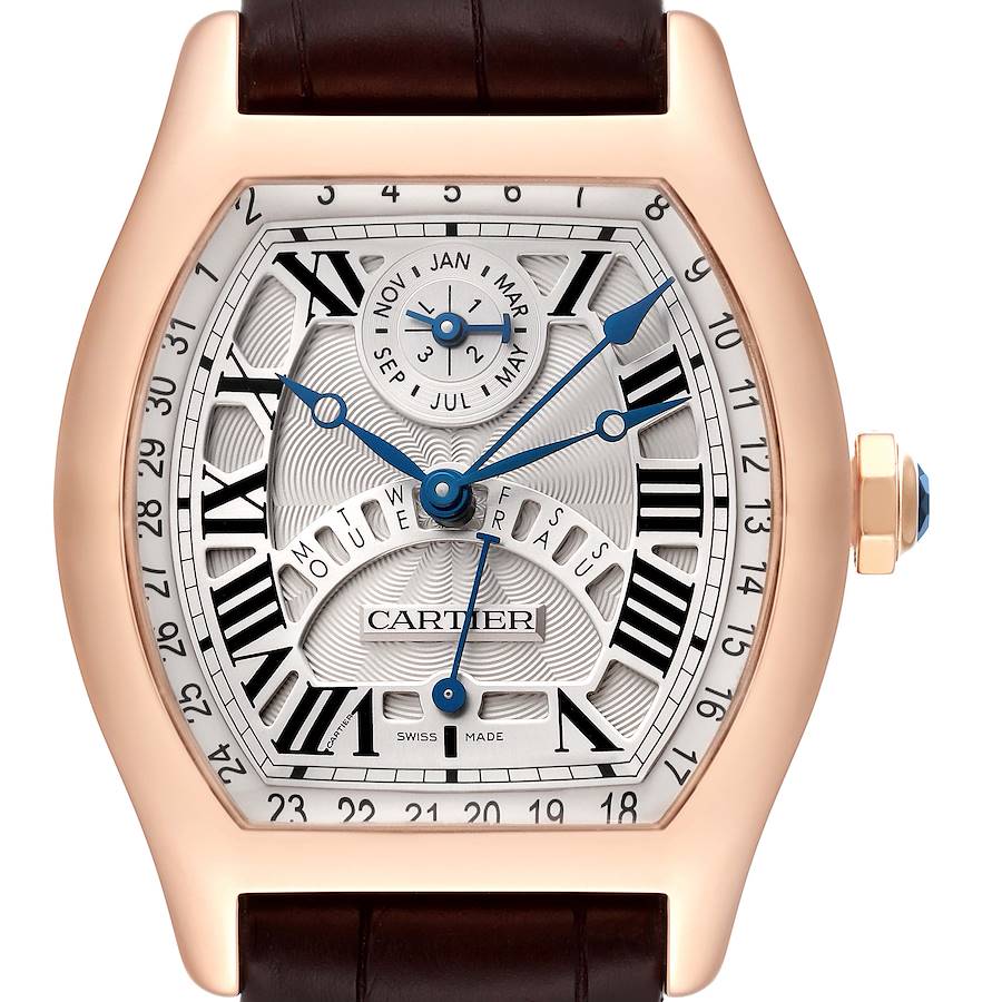 Cartier Tortue Perpetual Calendar Automatic Rose Gold Mens Watch W1580045