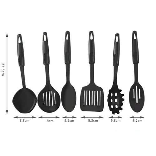 13PCS Non-Stick Pots And Pans Set Kitchen Utensil Set-Black