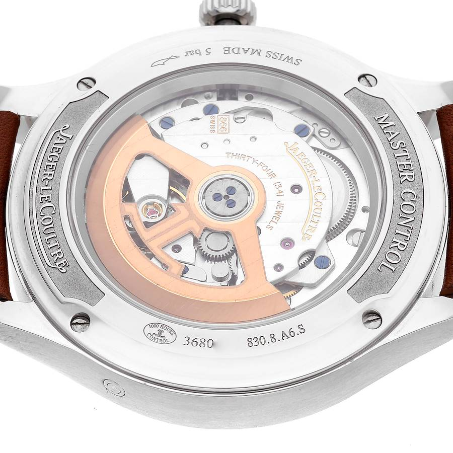 Jaeger LeCoultre Master Control Calendar Steel Mens Watch 830.8.A6.S Q4148420
