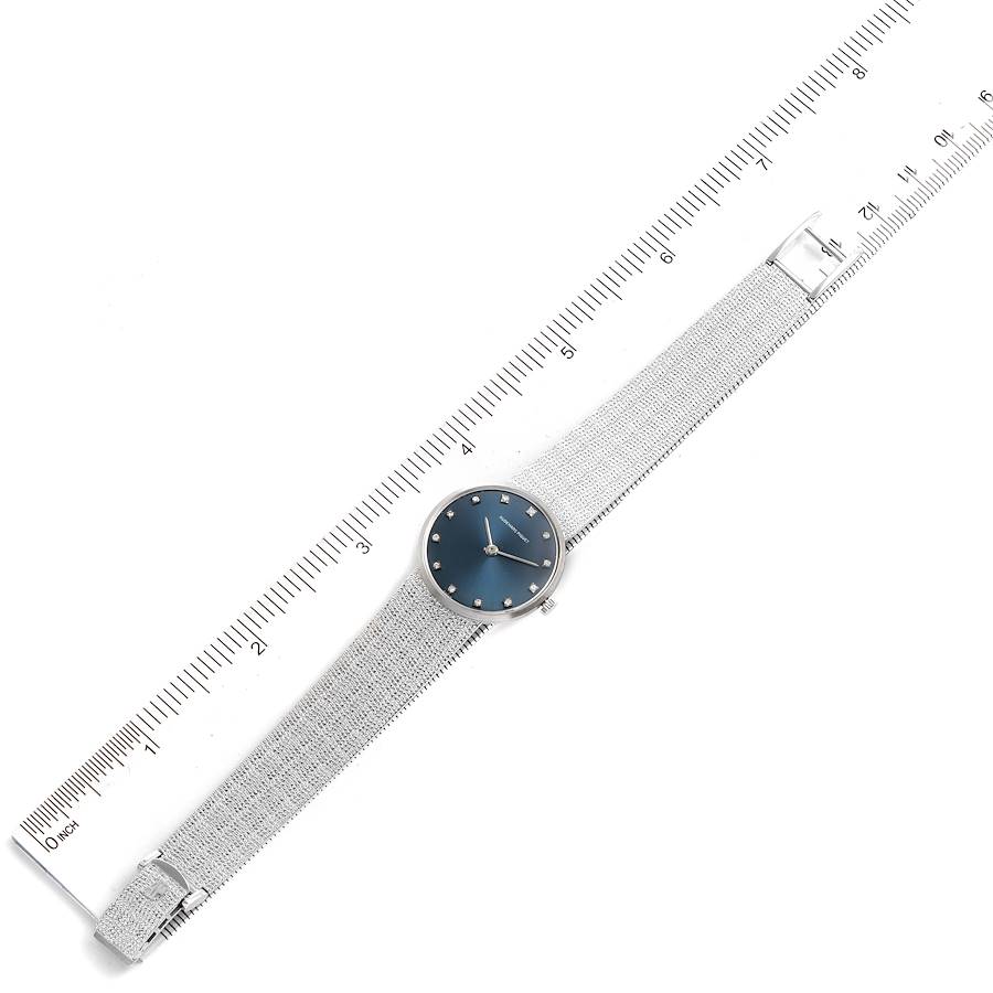 Audemars Piguet White Gold Blue Diamond Dial Cocktail Ladies Watch