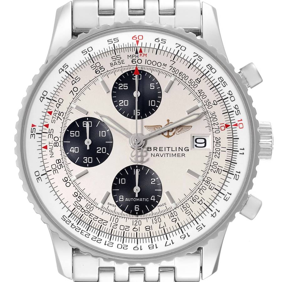 Breitling Navitimer Heritage Silver Panda Dial Steel Mens Watch A13324