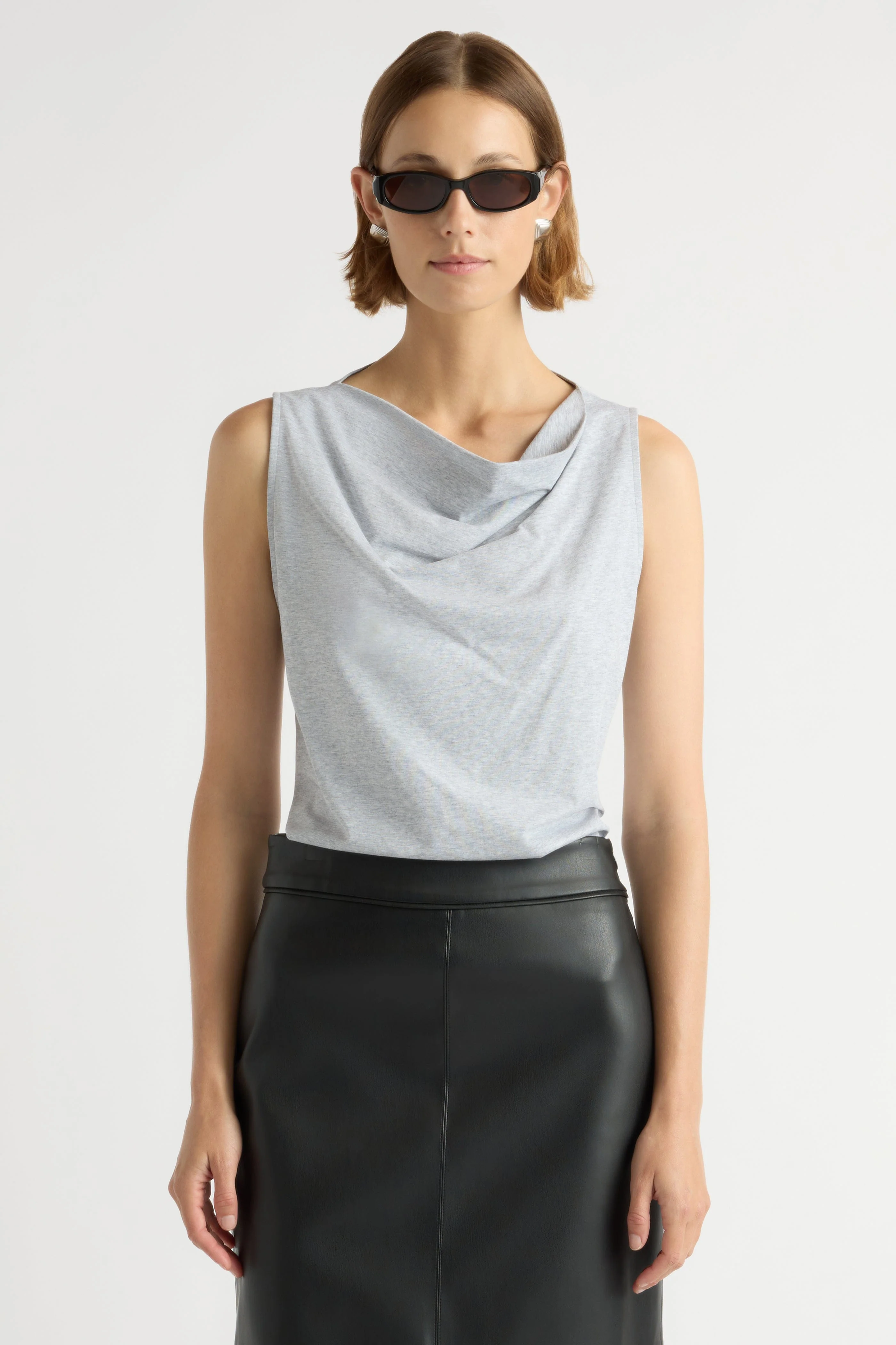 Carissa Relaxed Cowl-Neck Tank