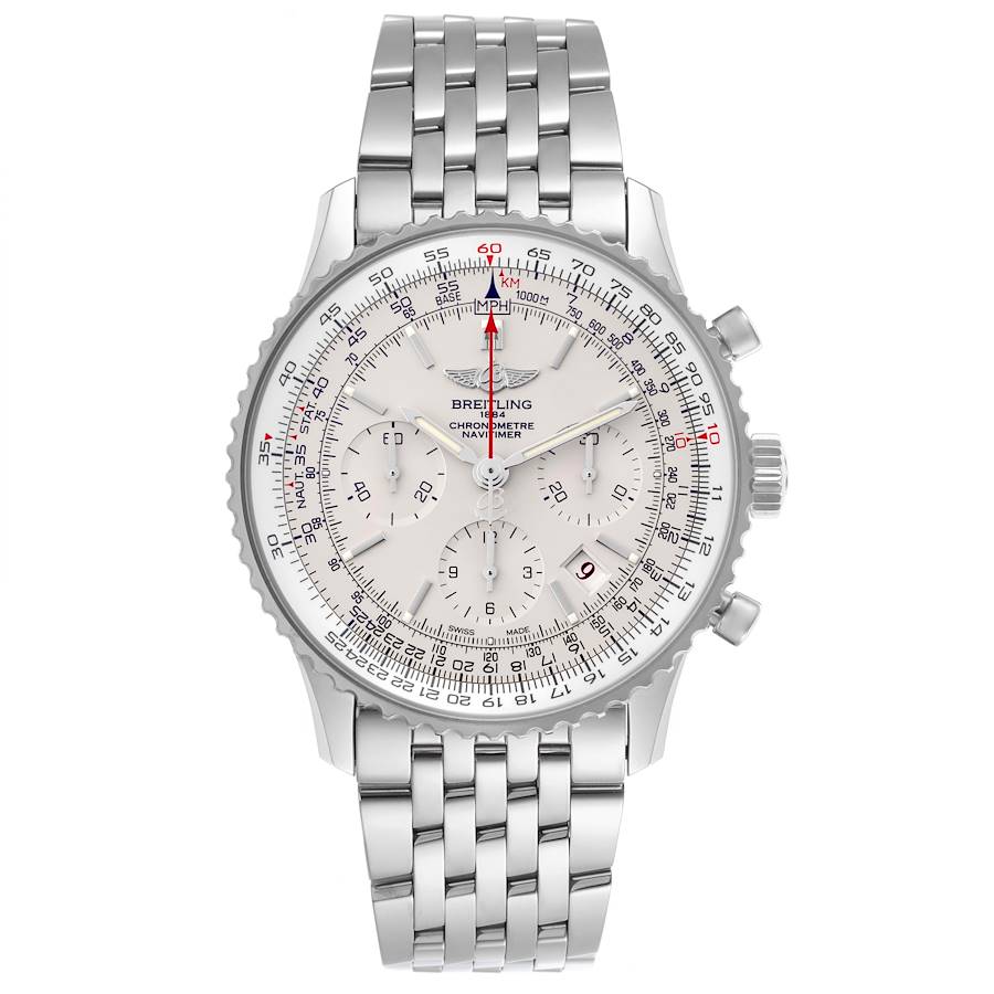Breitling Navitimer 01 Limited Edition Silver Dial Steel Mens Watch AB0123