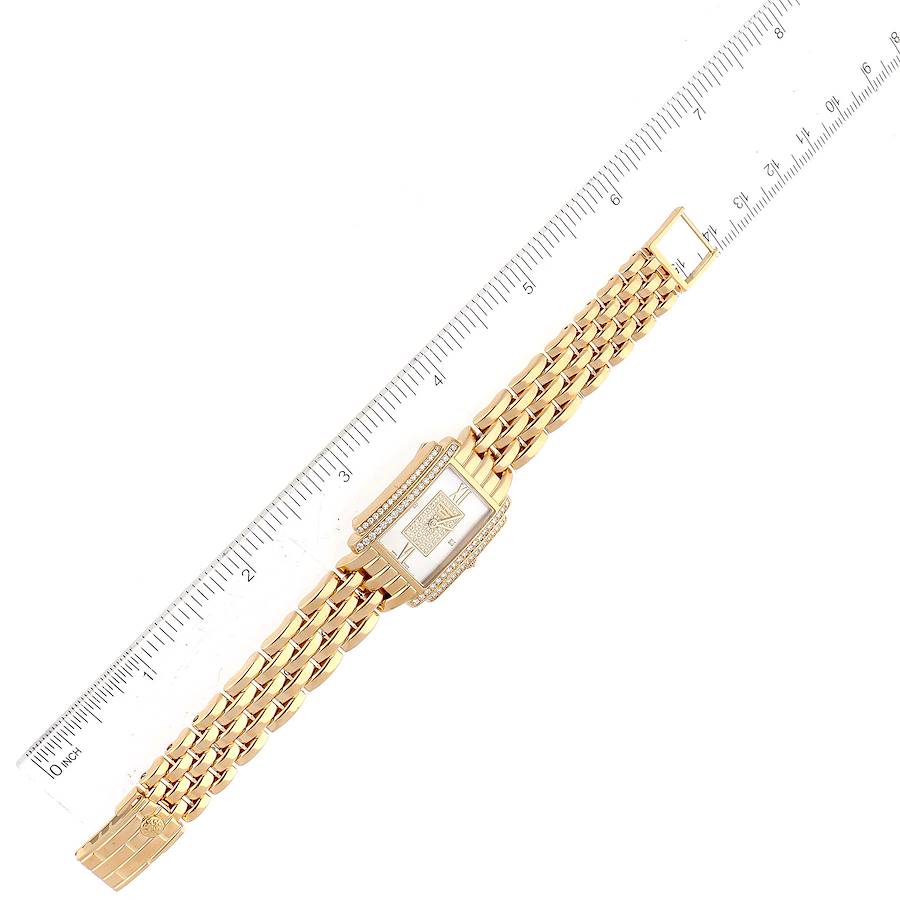 Patek Philippe Gondolo Yellow Gold Mother Of Pearl Diamond Dial Ladies Watch 4825 Papers