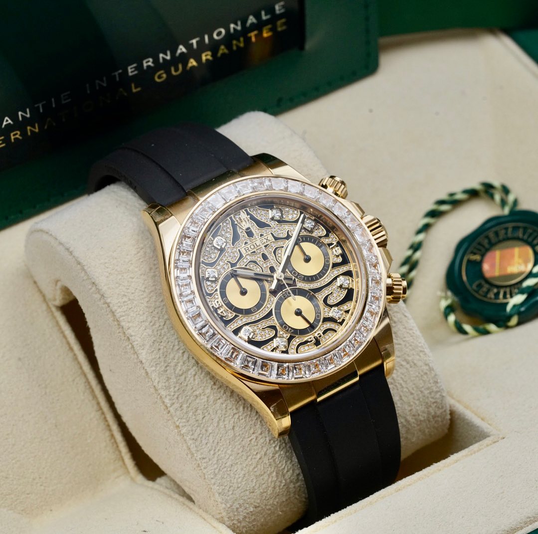 ​Rollie-The Crown Cosmograph Daytona Eye of Tiger White Gold/Yellow Gold Oysterflex Strap