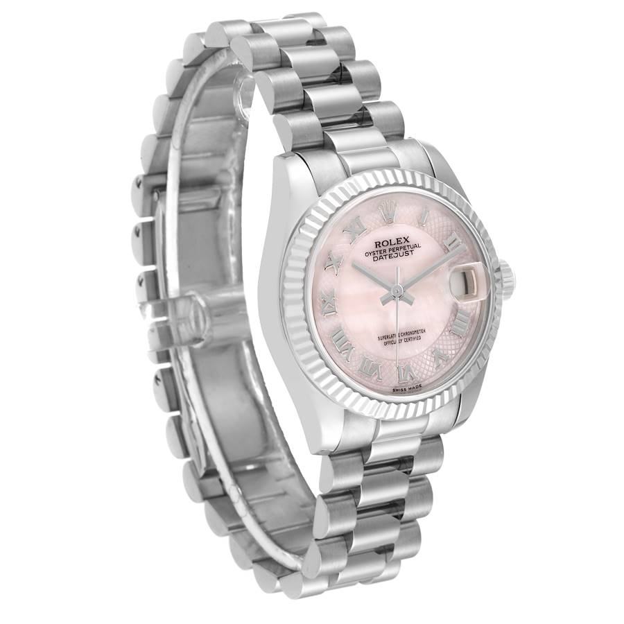Rolex President Midsize White Gold Mother of Pearl Dial Ladies Watch 178279
