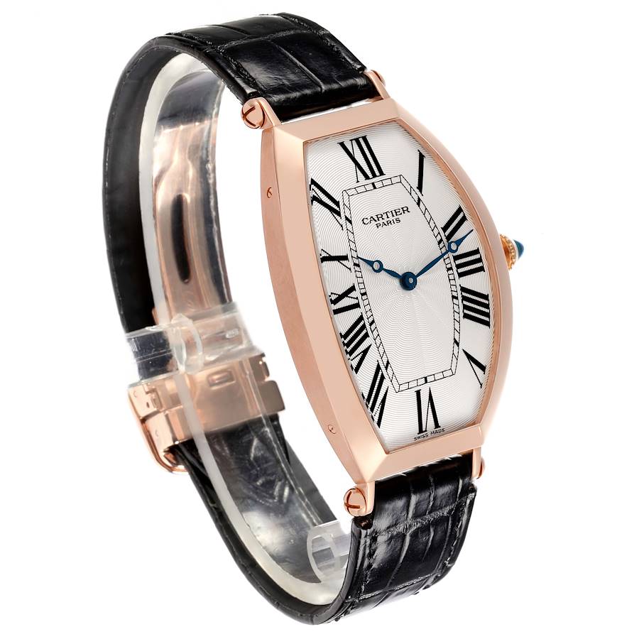 Cartier Tonneau XL CPCP Rose Gold Silver Dial Mens Watch W1546251